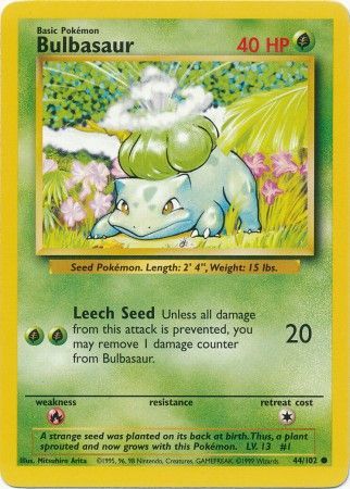 Bulbasaur (44/102) [Base Set Unlimited] | Good Games Cannington