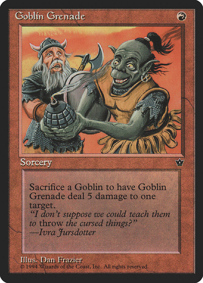 Goblin Grenade (Dan Frazier) [Fallen Empires] | Good Games Cannington