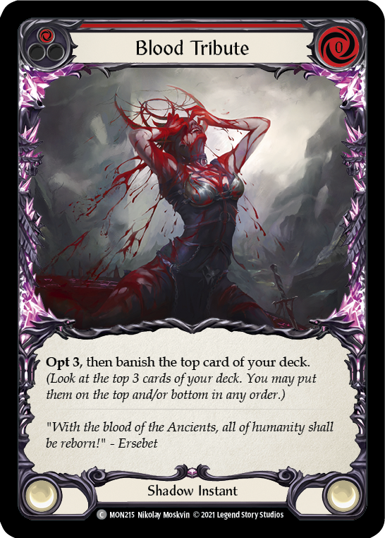 Blood Tribute (Red) [MON215] 1st Edition Normal | Good Games Cannington