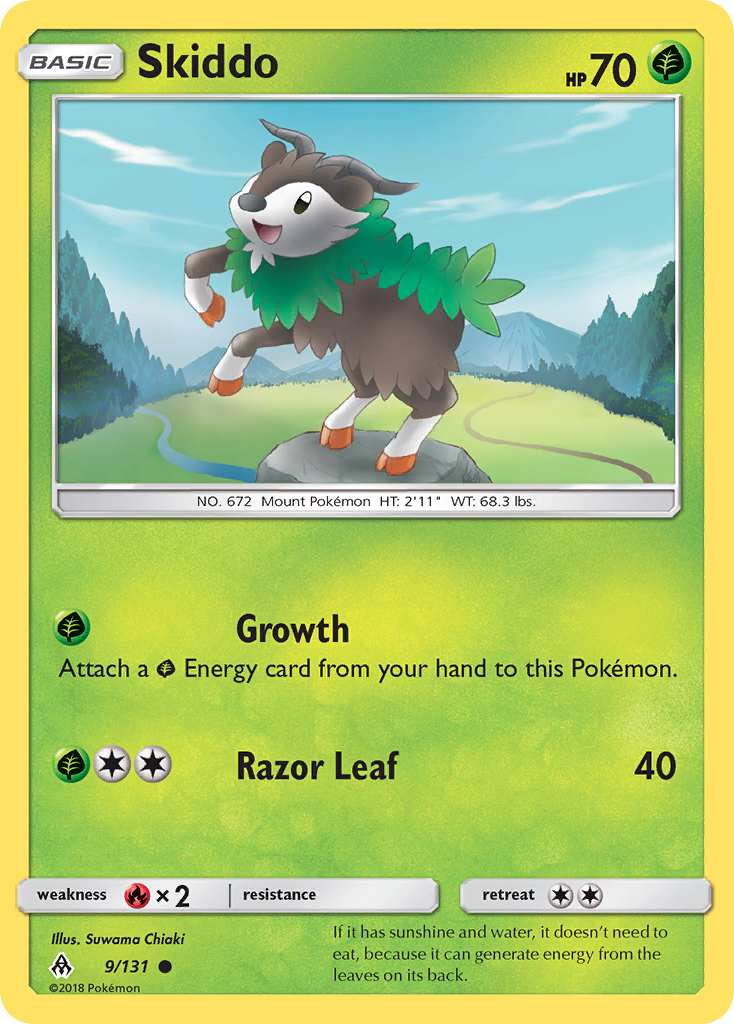Skiddo (9/131) [Sun & Moon: Forbidden Light] | Good Games Cannington