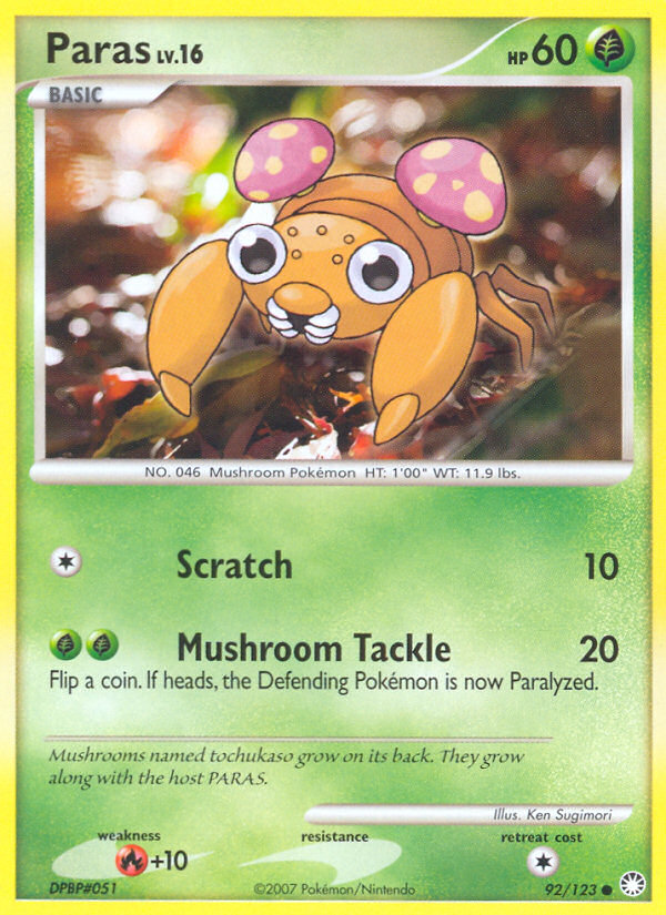 Paras (92/123) [Diamond & Pearl: Mysterious Treasures] | Good Games Cannington