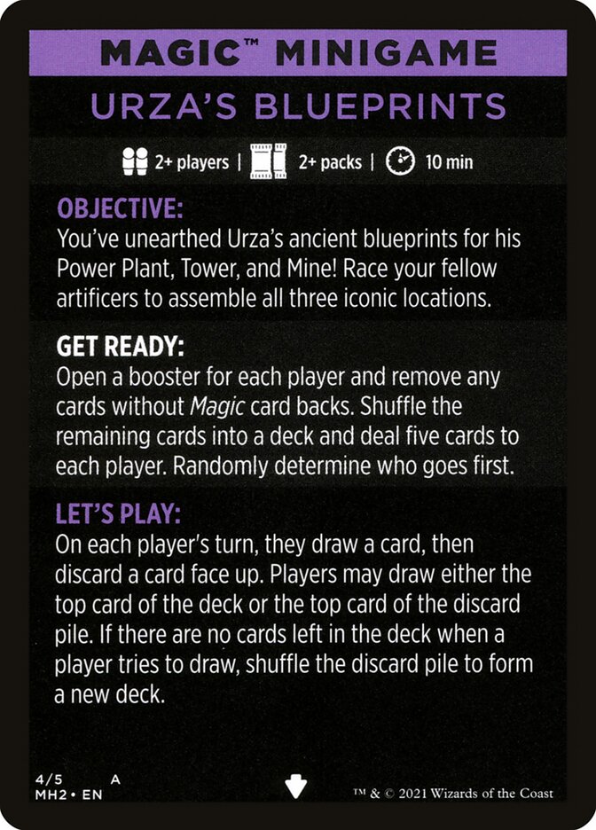 Urza's Blueprints (Magic Minigame) [Modern Horizons 2 Minigame] | Good Games Cannington