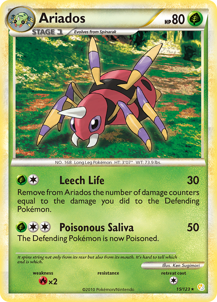 Ariados (15/123) [HeartGold & SoulSilver: Base Set] | Good Games Cannington