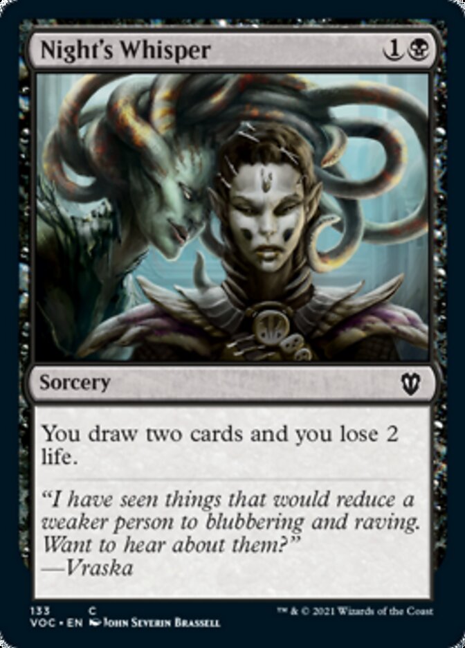 Night's Whisper [Innistrad: Crimson Vow Commander] | Good Games Cannington