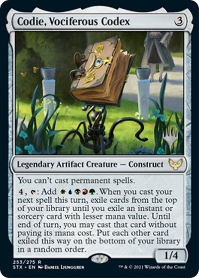 Codie, Vociferous Codex (Promo Pack) [Strixhaven: School of Mages Promos] | Good Games Cannington