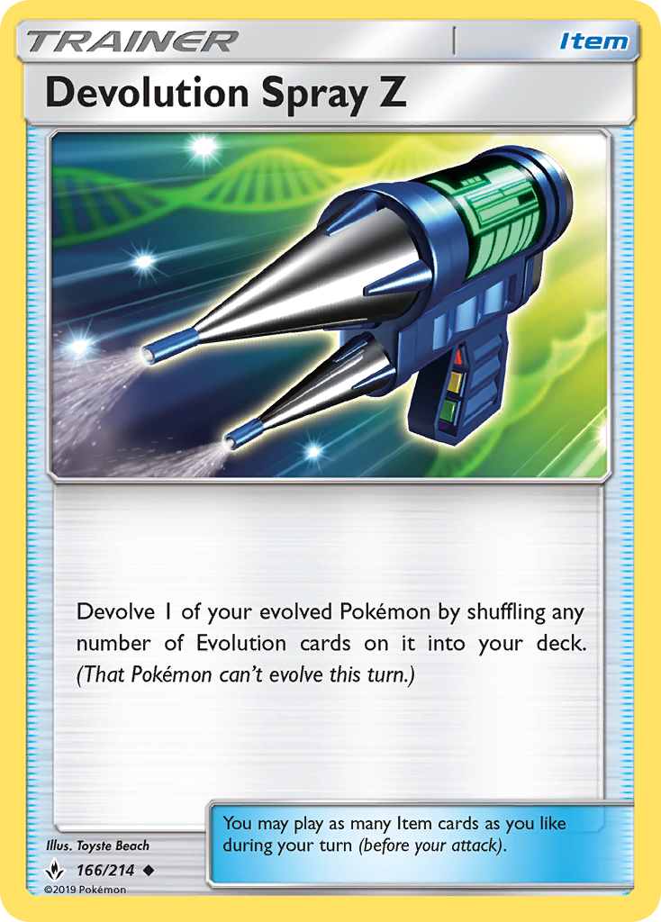 Devolution Spray Z (166/214) [Sun & Moon: Unbroken Bonds] | Good Games Cannington