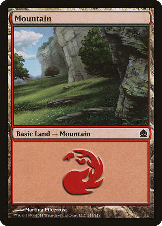 Mountain (314) [Commander 2011] | Good Games Cannington