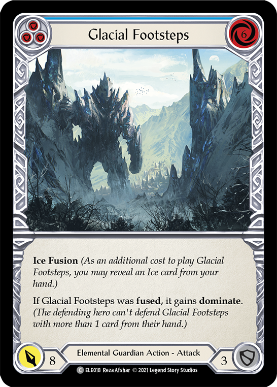 Glacial Footsteps (Blue) [ELE018] (Tales of Aria)  1st Edition Rainbow Foil | Good Games Cannington