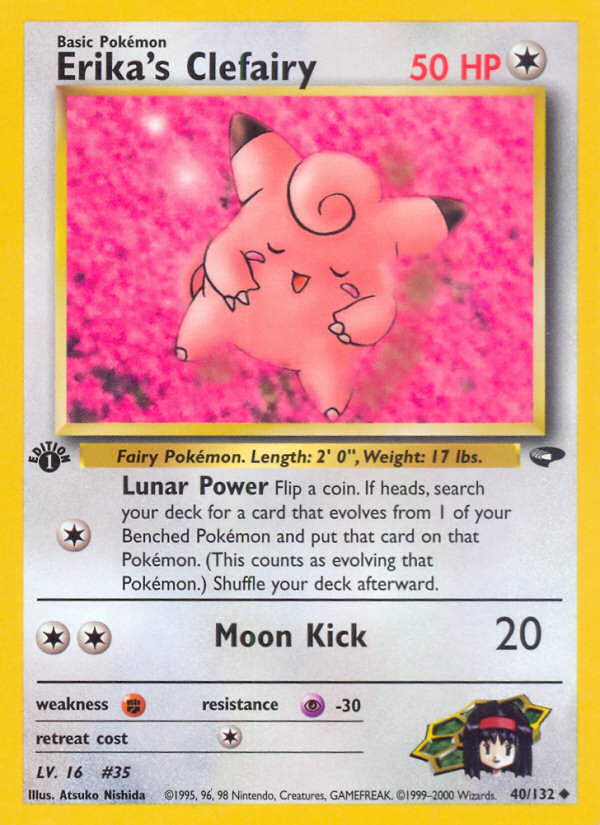 Erika's Clefairy (40/132) [Gym Challenge 1st Edition] | Good Games Cannington
