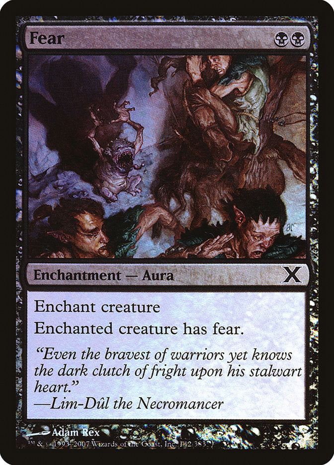 Fear (Premium Foil) [Tenth Edition] | Good Games Cannington