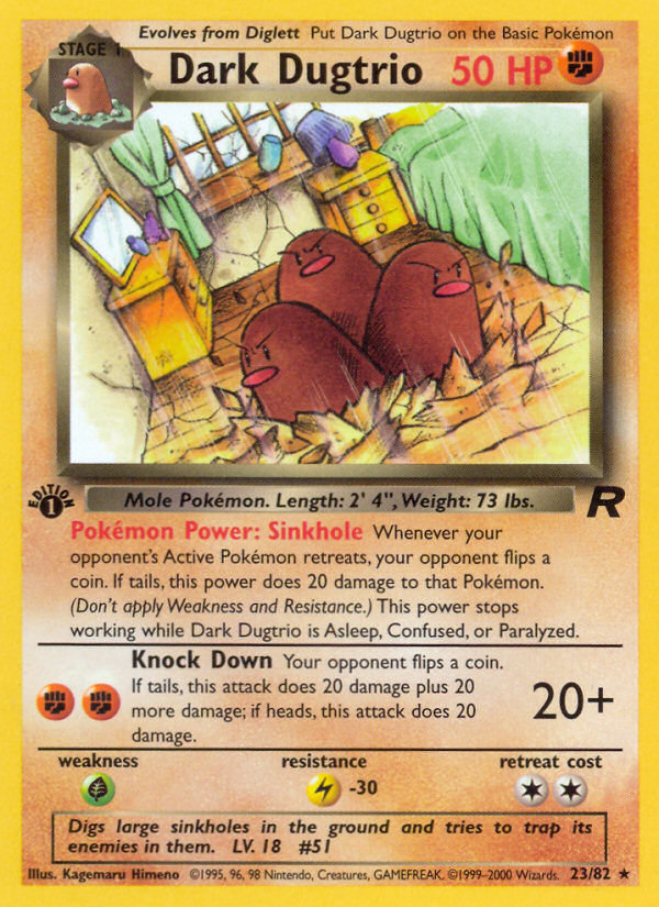 Dark Dugtrio (23/82) [Team Rocket 1st Edition] | Good Games Cannington
