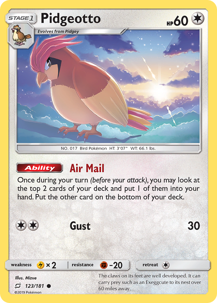 Pidgeotto (123/181) [Sun & Moon: Team Up] | Good Games Cannington