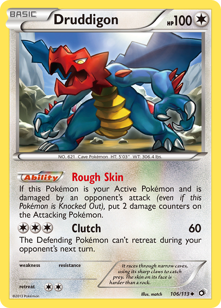 Druddigon (106/113) [Black & White: Legendary Treasures] | Good Games Cannington