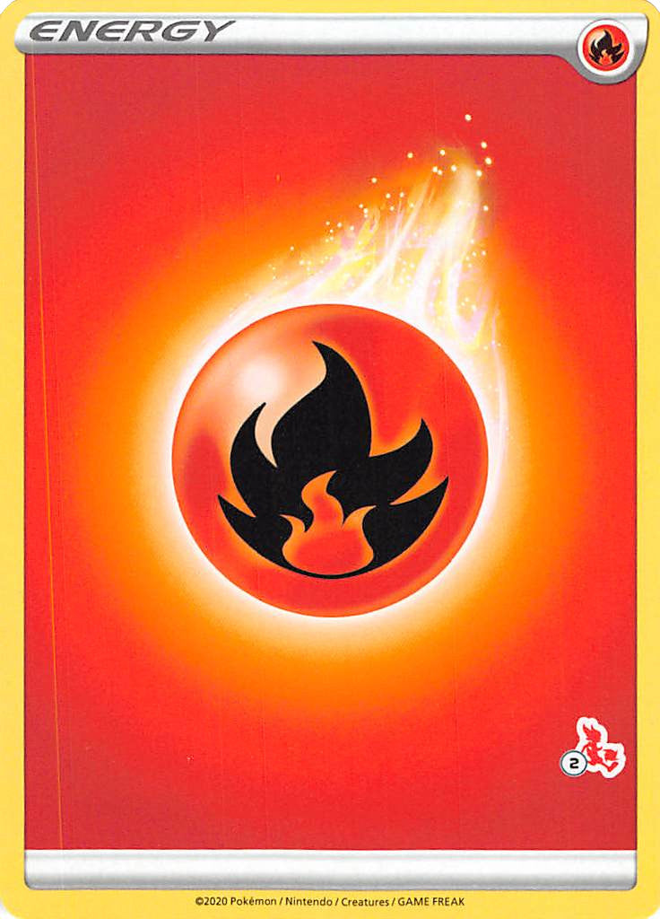 Fire Energy (Cinderace Stamp #2) [Battle Academy 2022] | Good Games Cannington