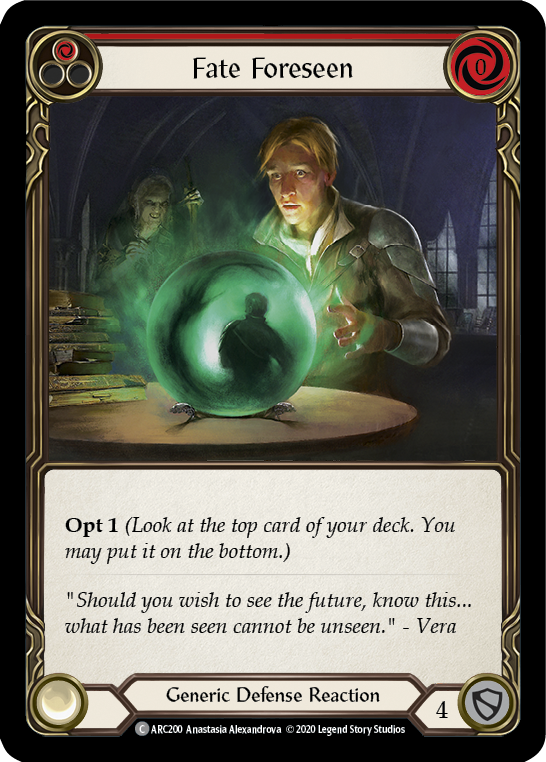Fate Foreseen (Red) [U-ARC200] Unlimited Rainbow Foil | Good Games Cannington