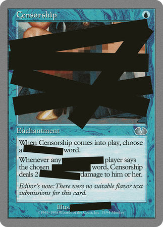 Censorship [Unglued] | Good Games Cannington