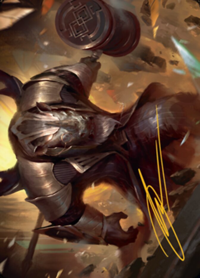 Perrie, the Pulverizer Art Card (Gold-Stamped Signature) [Streets of New Capenna Art Series] | Good Games Cannington
