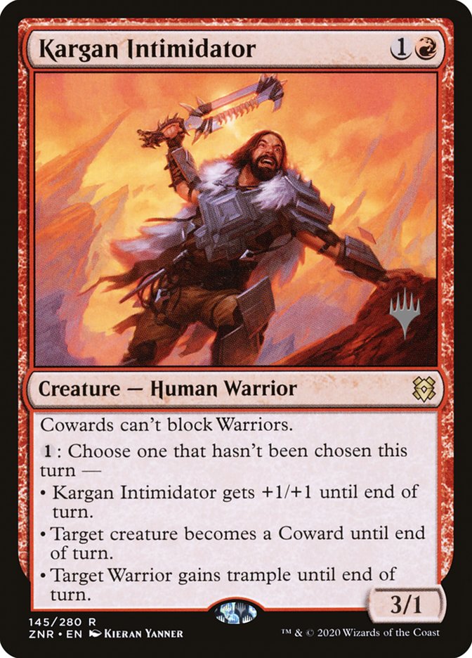 Kargan Intimidator (Promo Pack) [Zendikar Rising Promos] | Good Games Cannington
