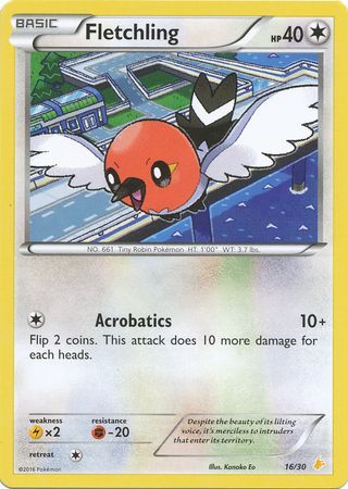 Fletchling (16/30) [XY: Trainer Kit 3 - Pikachu Libre] | Good Games Cannington