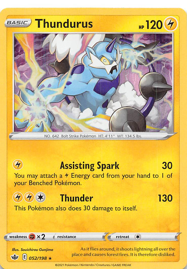 Thundurus (052/198) [Sword & Shield: Chilling Reign] | Good Games Cannington