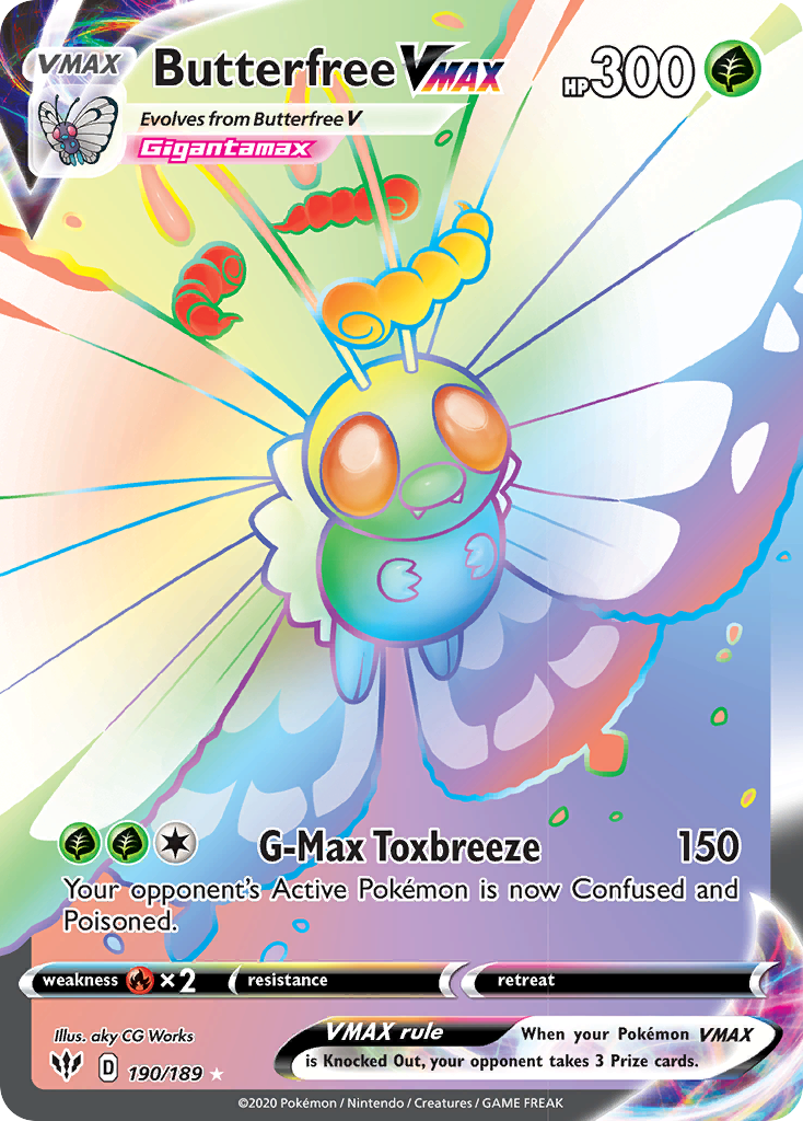 Butterfree VMAX (190/189) [Sword & Shield: Darkness Ablaze] | Good Games Cannington