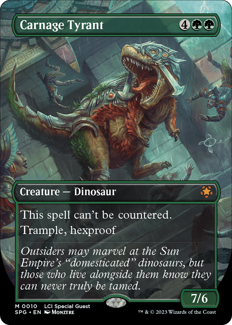 Carnage Tyrant (Borderless) [The Lost Caverns of Ixalan Special Guests] | Good Games Cannington