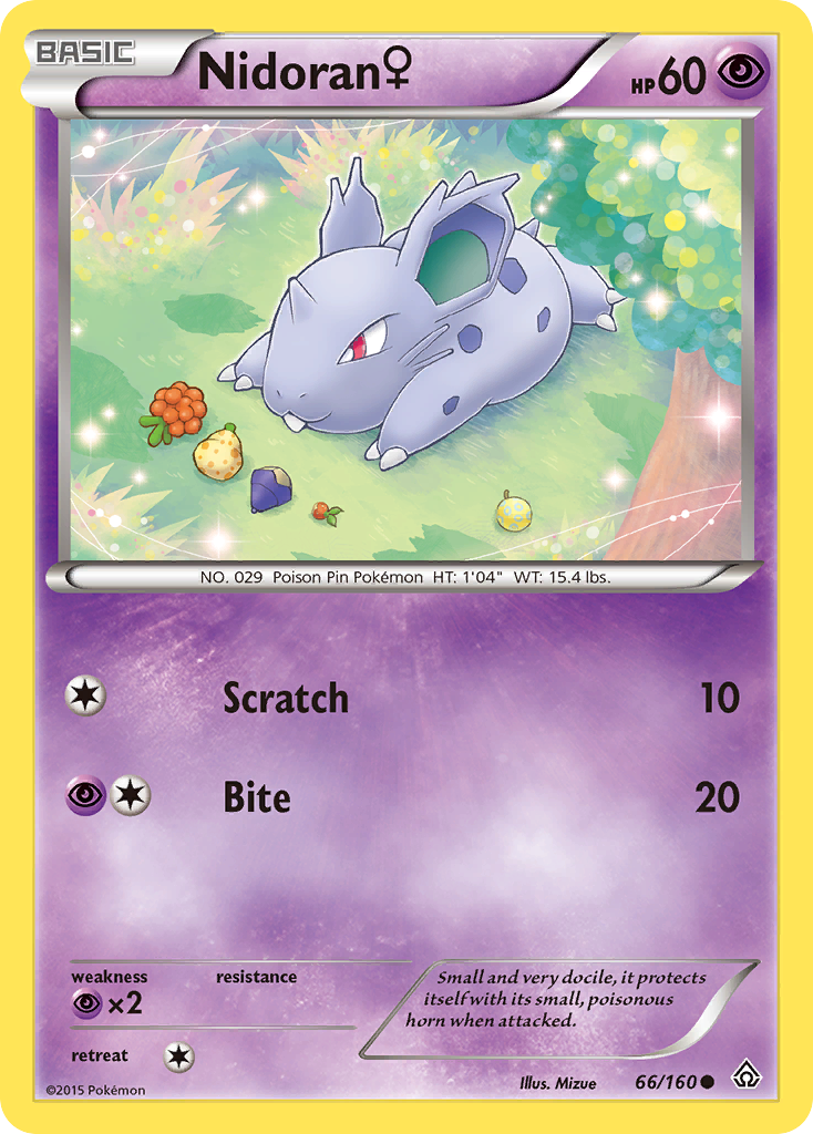Nidoran (66/160) (Female) [XY: Primal Clash] | Good Games Cannington