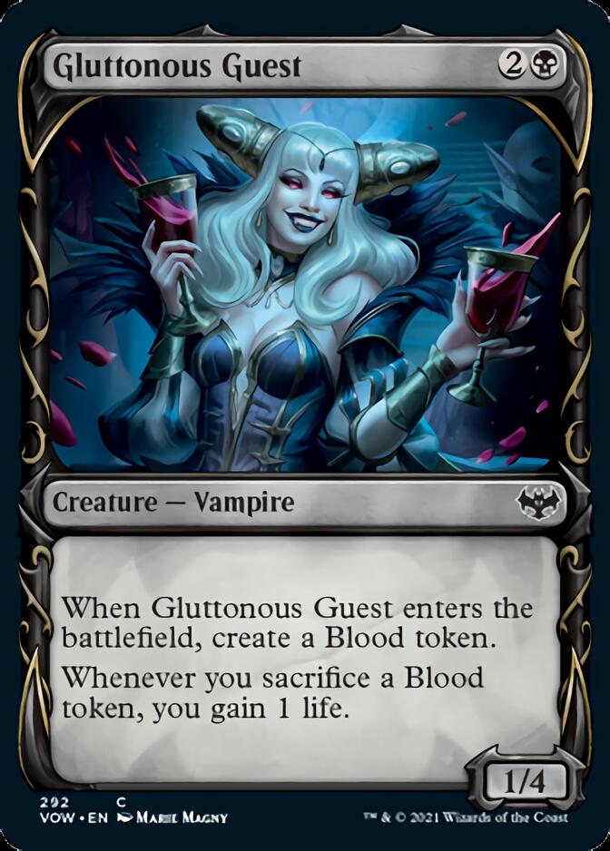 Gluttonous Guest (Showcase Fang Frame) [Innistrad: Crimson Vow] | Good Games Cannington