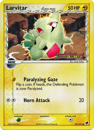 Larvitar (52/101) (Delta Species) (Stamped) [EX: Dragon Frontiers] | Good Games Cannington