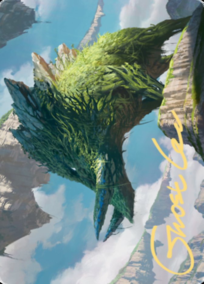 Yasharn, Implacable Earth Art Card (Gold-Stamped Signature) [Zendikar Rising Art Series] | Good Games Cannington