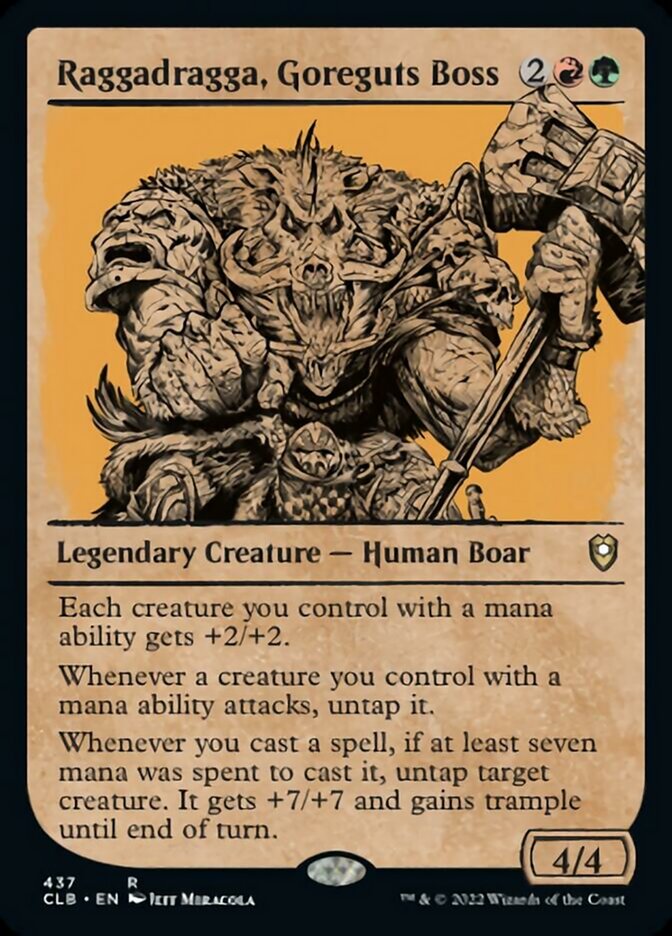 Raggadragga, Goreguts Boss (Showcase) [Commander Legends: Battle for Baldur's Gate] | Good Games Cannington