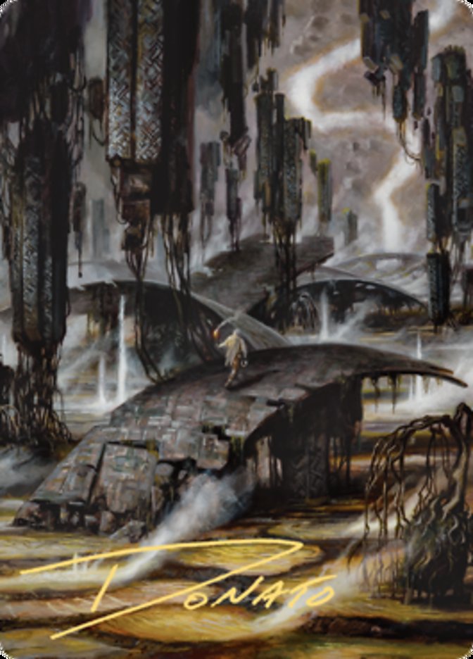 Grimclimb Pathway Art Card (Gold-Stamped Signature) [Zendikar Rising Art Series] | Good Games Cannington