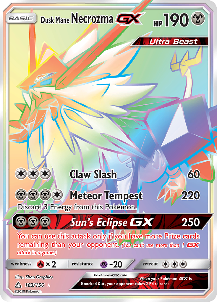 Dusk Mane Necrozma GX (163/156) [Sun & Moon: Ultra Prism] | Good Games Cannington