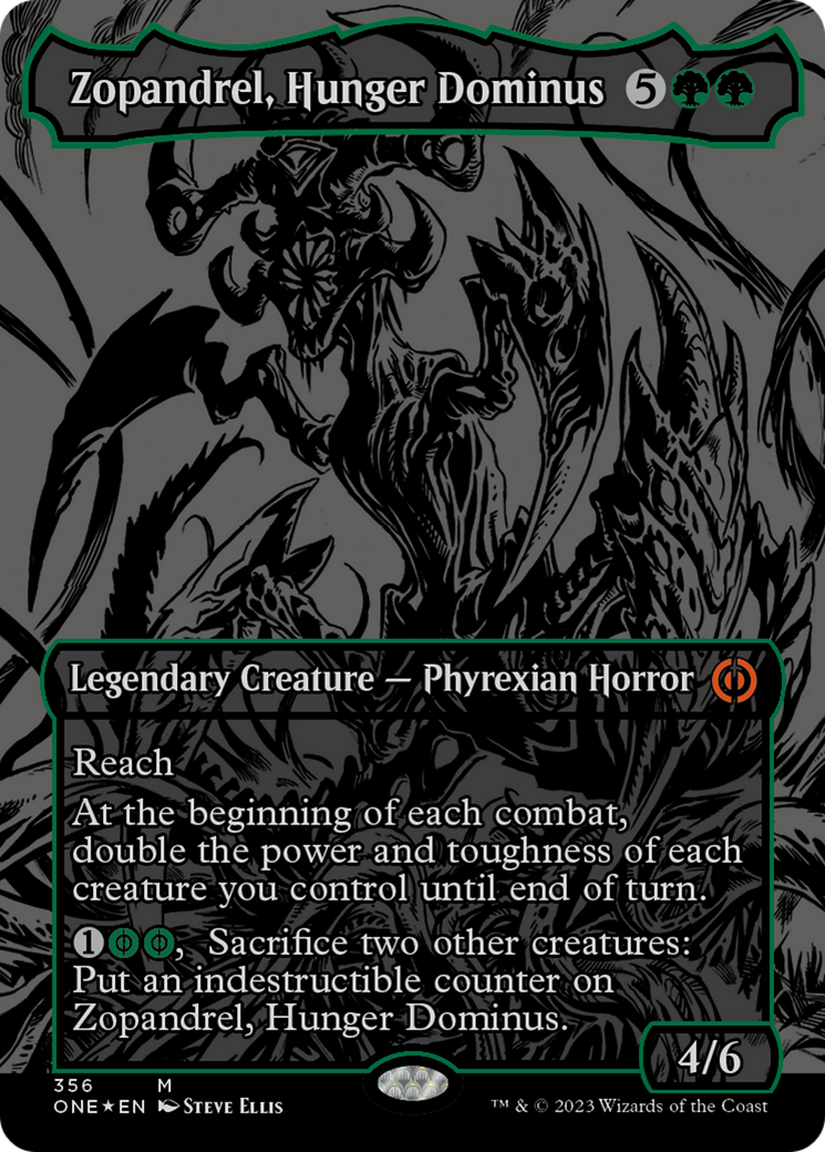 Zopandrel, Hunger Dominus (Oil Slick Raised Foil) [Phyrexia: All Will Be One] | Good Games Cannington