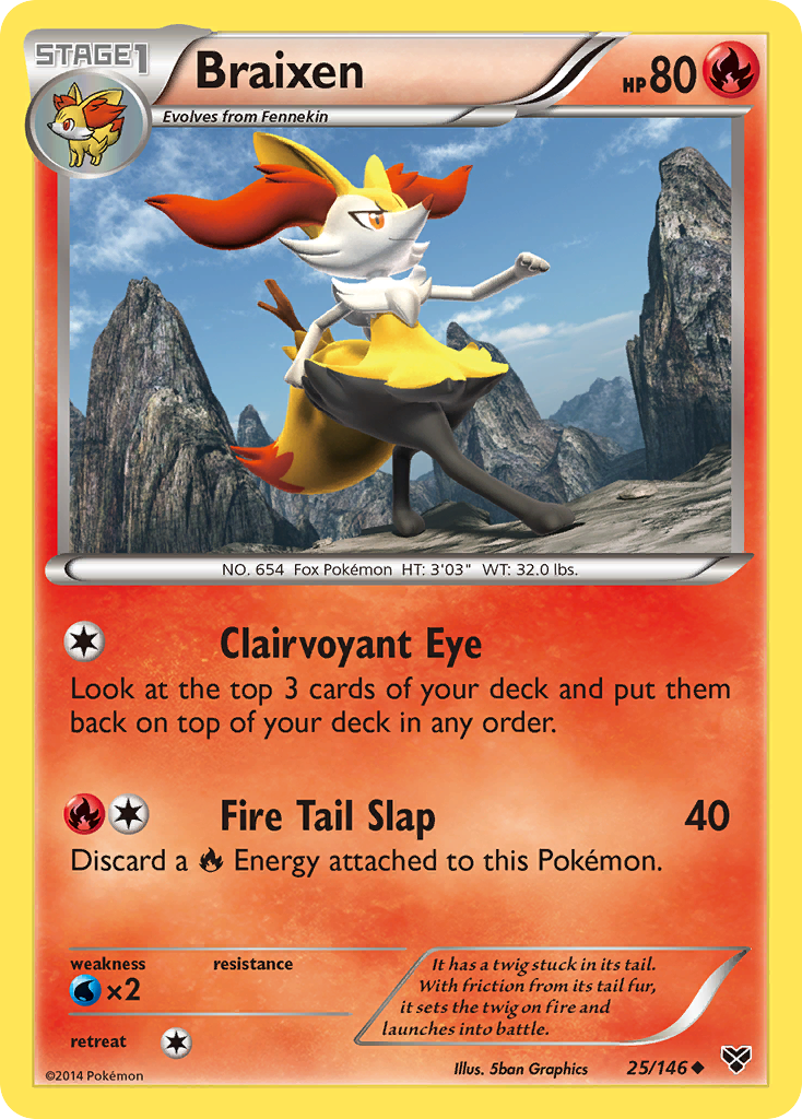 Braixen (25/146) [XY: Base Set] | Good Games Cannington