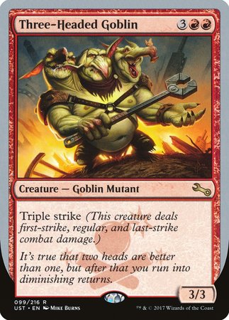 Three-Headed Goblin [Unstable] | Good Games Cannington