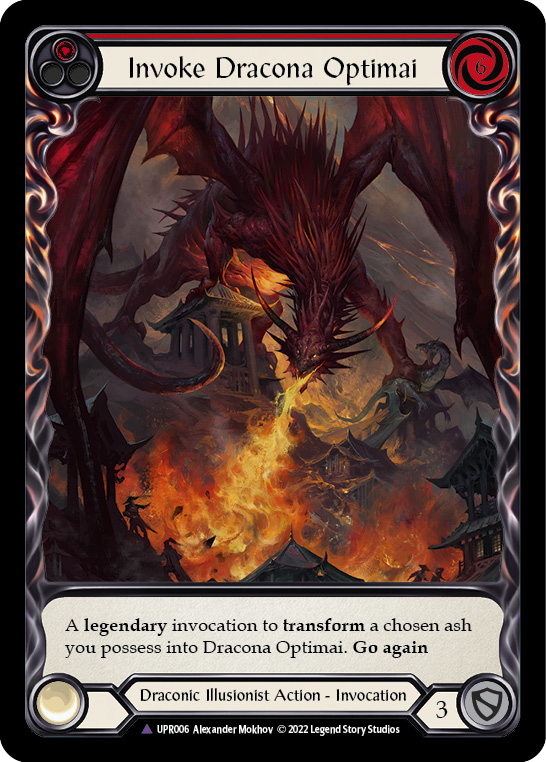 Invoke Dracona Optimai // Dracona Optimai (Marvel) [UPR006] (Uprising)  Cold Foil | Good Games Cannington
