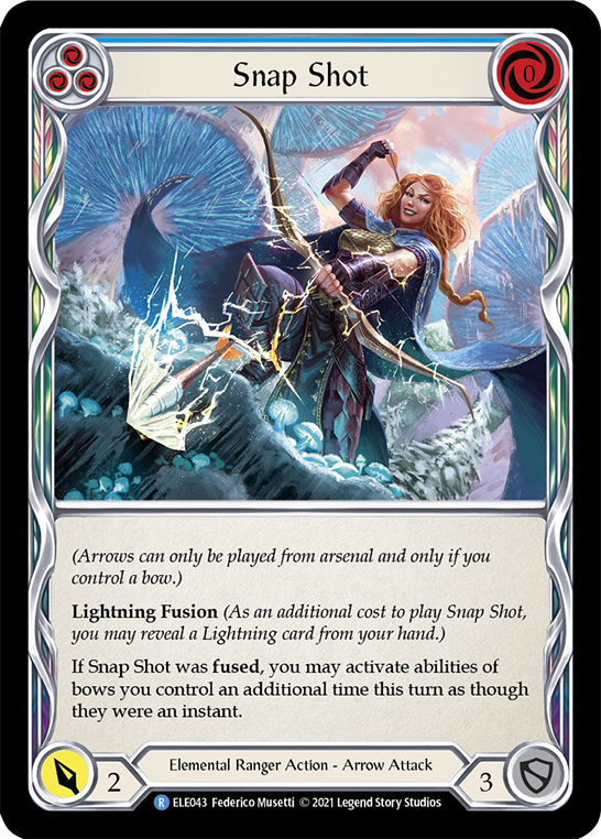 Snap Shot (Blue) [ELE043] (Tales of Aria)  1st Edition Rainbow Foil | Good Games Cannington