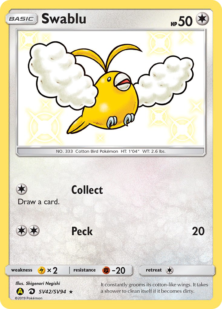 Swablu (SV42/SV94) [Sun & Moon: Hidden Fates - Shiny Vault] | Good Games Cannington