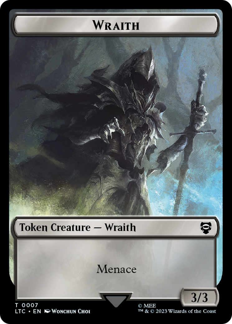 Goblin // Wraith Double-Sided Token [The Lord of the Rings: Tales of Middle-Earth Commander Tokens] | Good Games Cannington