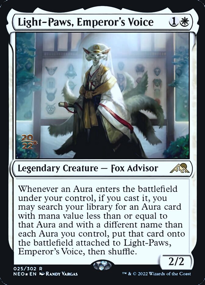 Light-Paws, Emperor's Voice [Kamigawa: Neon Dynasty Prerelease Promos] | Good Games Cannington