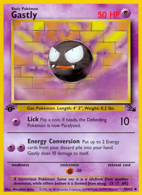 Gastly (33/62) [Fossil 1st Edition] | Good Games Cannington
