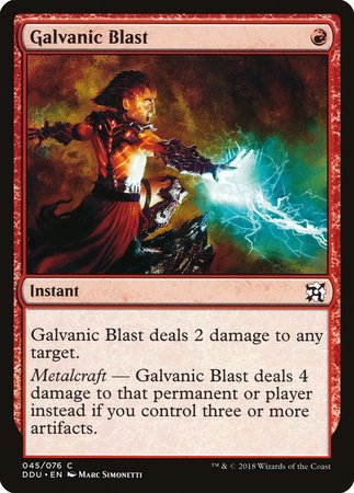 Galvanic Blast [Duel Decks: Elves vs. Inventors] | Good Games Cannington