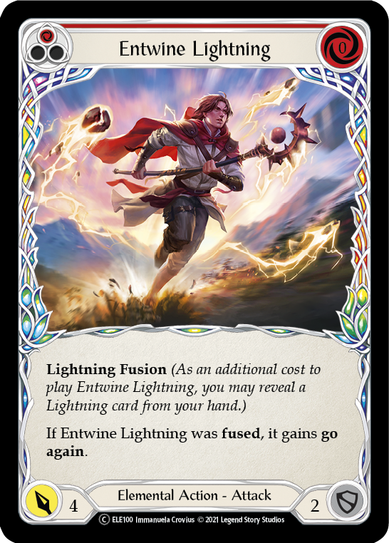 Entwine Lightning (Red) [U-ELE100] Unlimited Rainbow Foil | Good Games Cannington