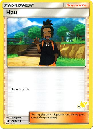 Hau (120/149) (Pikachu Stamp #13) [Battle Academy 2020] | Good Games Cannington