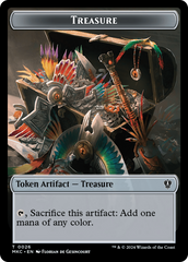 Gold // Treasure Double-Sided Token [Murders at Karlov Manor Commander Tokens] | Good Games Cannington