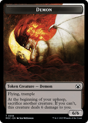 Angel (3) // Demon Double-Sided Token [March of the Machine Commander Tokens] | Good Games Cannington