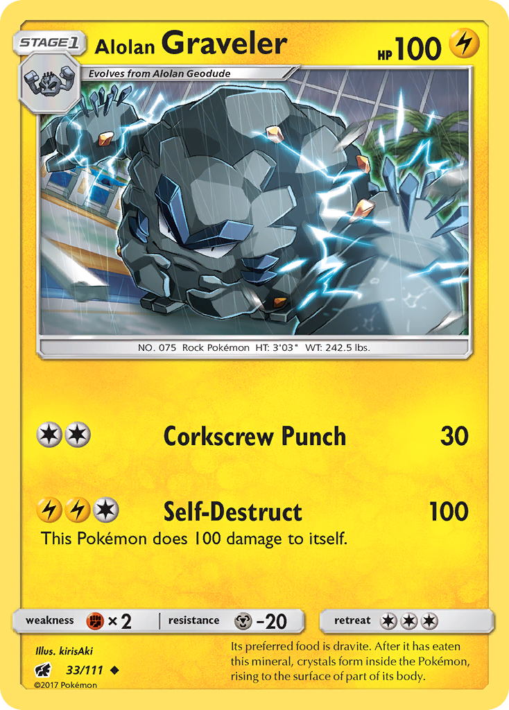 Alolan Graveler (33/111) [Sun & Moon: Crimson Invasion] | Good Games Cannington