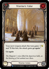 Warrior's Valor (Red) [U-WTR129] (Welcome to Rathe Unlimited)  Unlimited Rainbow Foil | Good Games Cannington