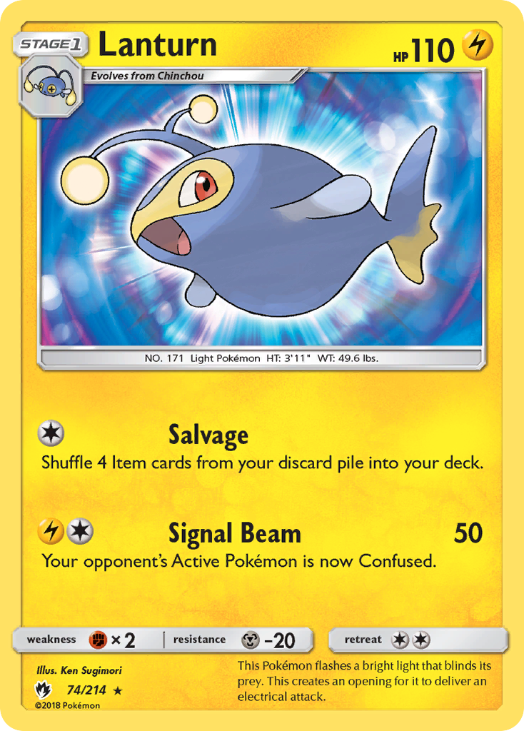 Lanturn (74/214) [Sun & Moon: Lost Thunder] | Good Games Cannington